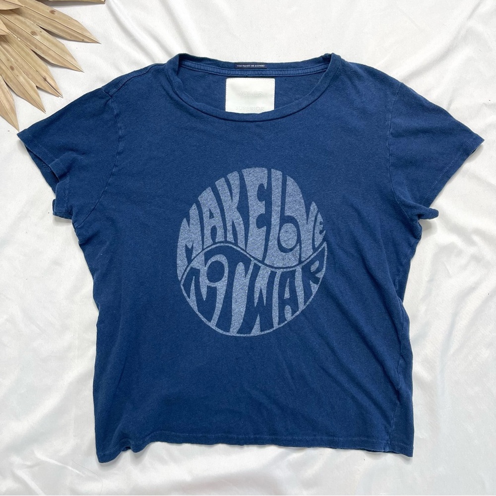 MOTHER Blue Short Sleeve Tee